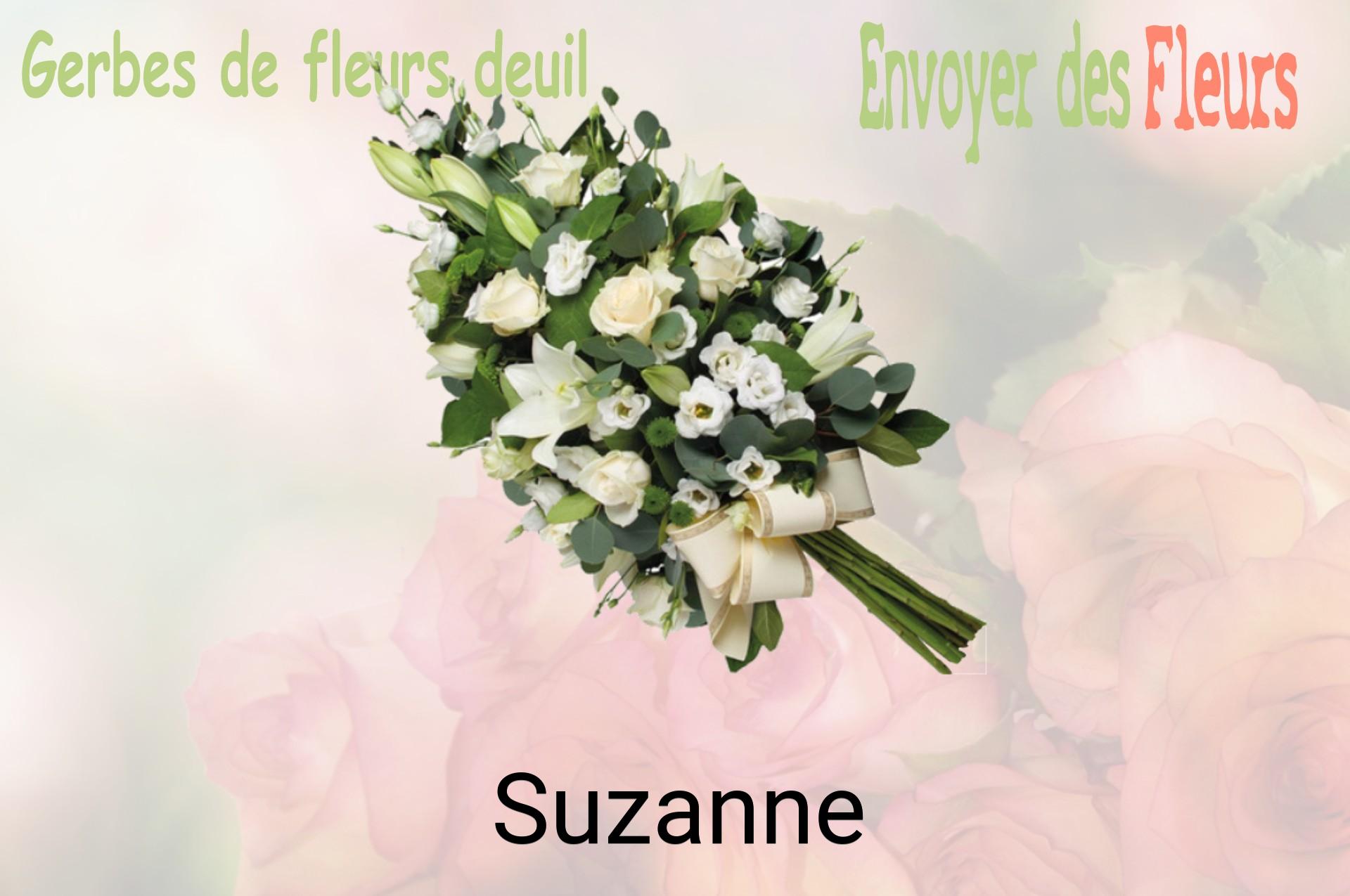 Gerbe de fleurs de deuil livrée à Suzanne